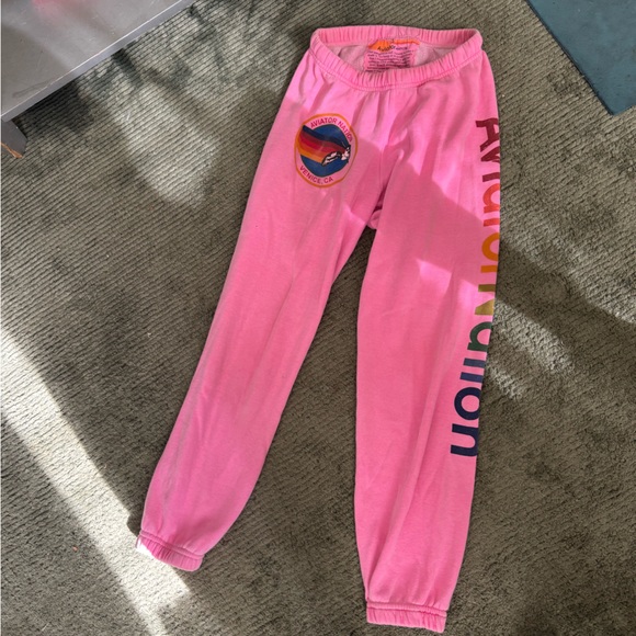 Aviator Nation Pants - Aviator Nation Rainbow Logo Sweatpants
